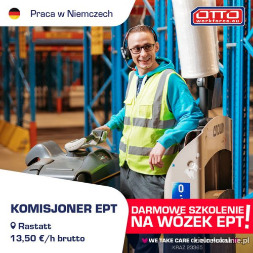 Komisjoner. Darmowe szkolenie EPT i 13,50 €/h - (Niemcy)!